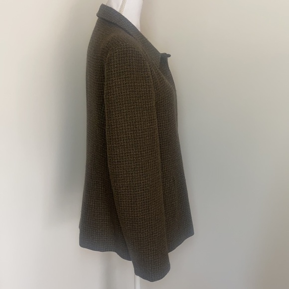 Vintage Barry Bricken Brown Plaid Wool Blazer 16 Plus Button Up Classic Preppy - Picture 13 of 14